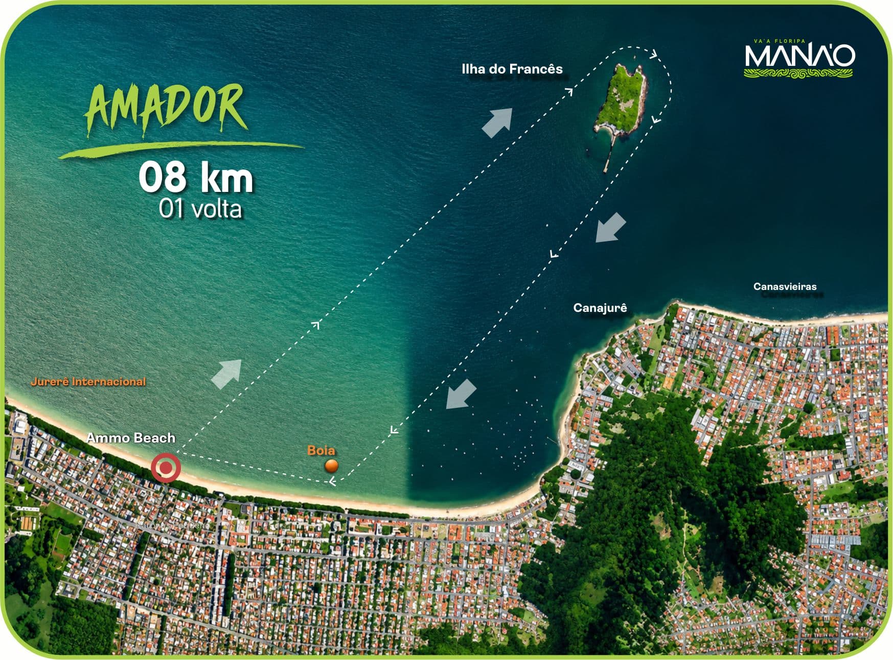 Mapa do percurso AMADOR
